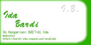 ida bardi business card